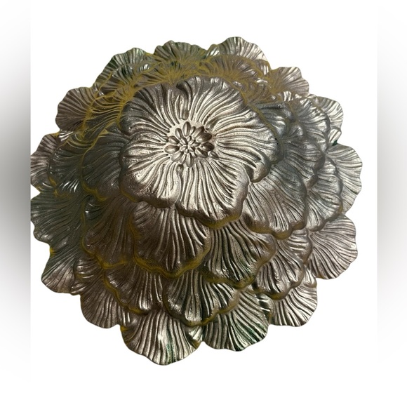 Glass Floral Decorative Bowl - Picture 2 of 3